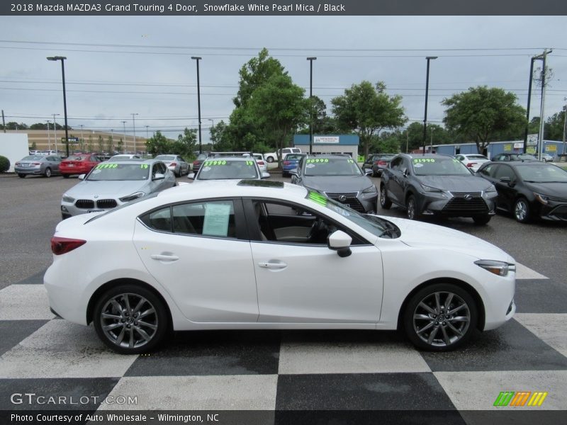 Snowflake White Pearl Mica / Black 2018 Mazda MAZDA3 Grand Touring 4 Door