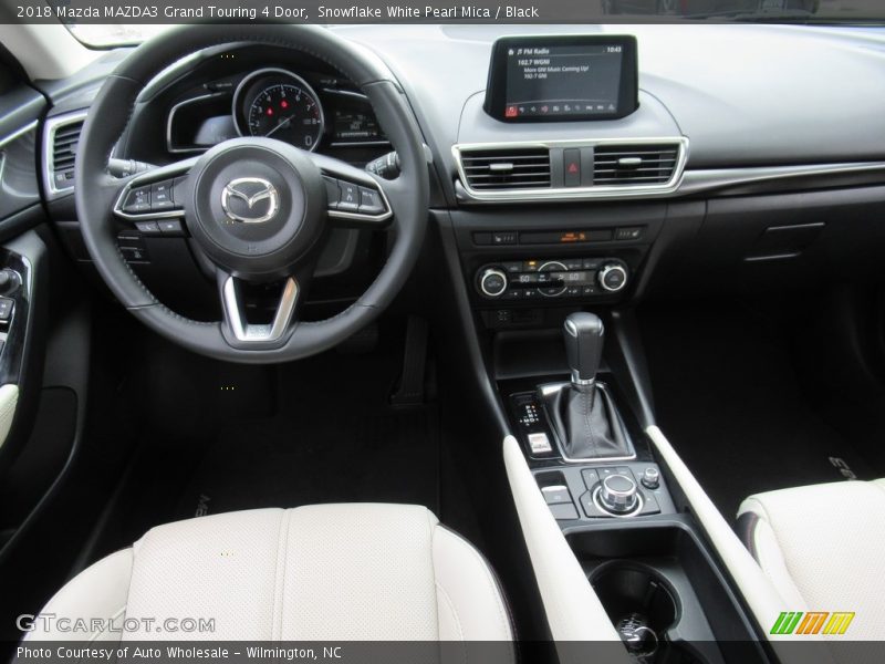 Snowflake White Pearl Mica / Black 2018 Mazda MAZDA3 Grand Touring 4 Door