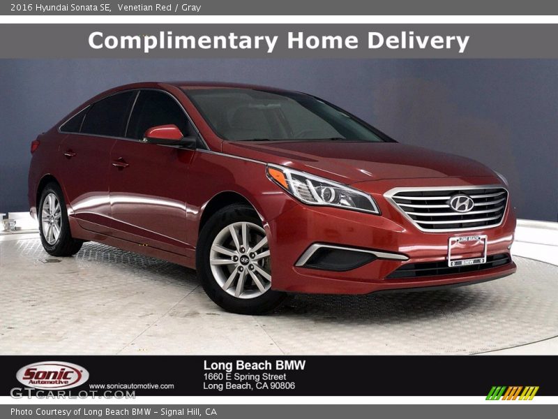 Venetian Red / Gray 2016 Hyundai Sonata SE