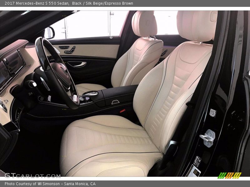 Black / Silk Beige/Espresso Brown 2017 Mercedes-Benz S 550 Sedan