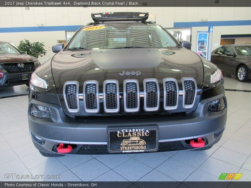 Diamond Black Crystal Pearl / Black 2017 Jeep Cherokee Trailhawk 4x4
