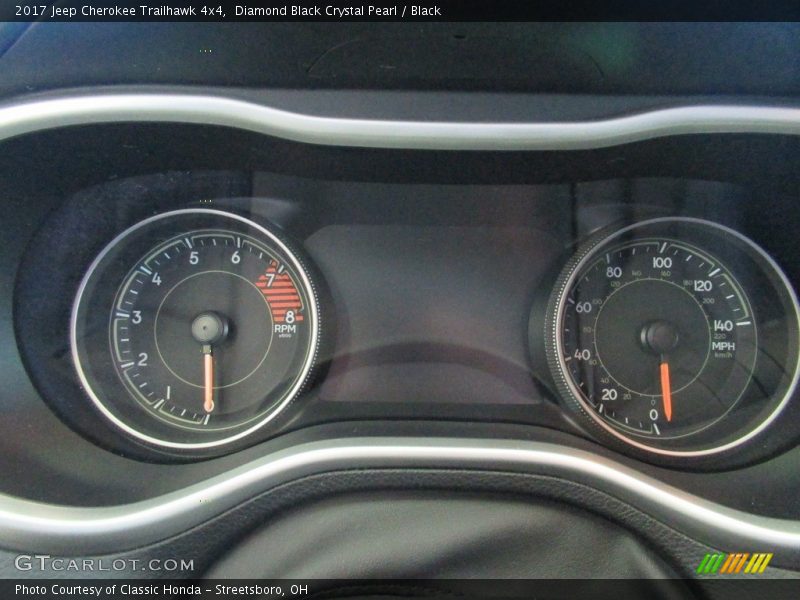 Diamond Black Crystal Pearl / Black 2017 Jeep Cherokee Trailhawk 4x4