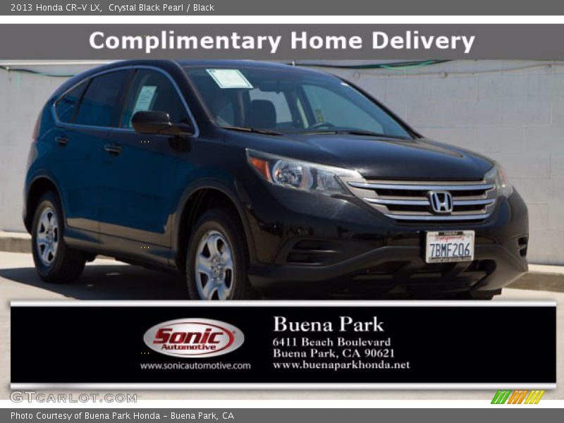 Crystal Black Pearl / Black 2013 Honda CR-V LX