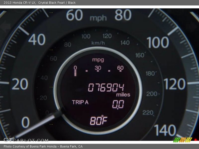 Crystal Black Pearl / Black 2013 Honda CR-V LX