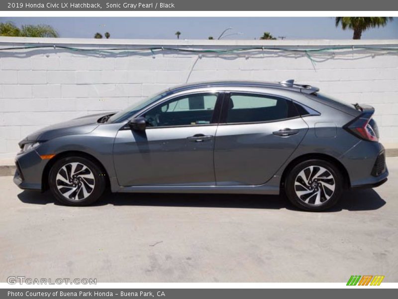 Sonic Gray Pearl / Black 2019 Honda Civic LX Hatchback