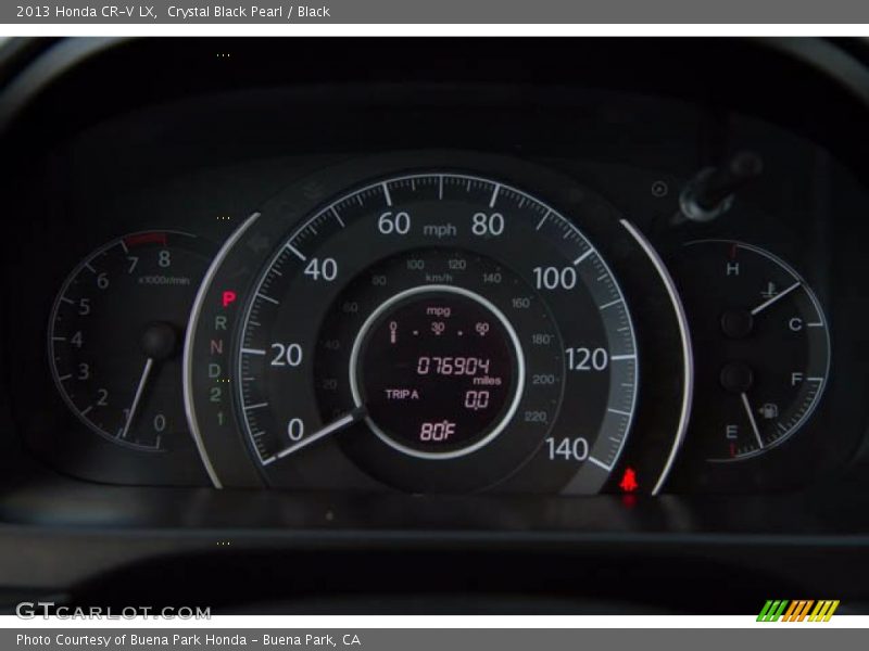 Crystal Black Pearl / Black 2013 Honda CR-V LX