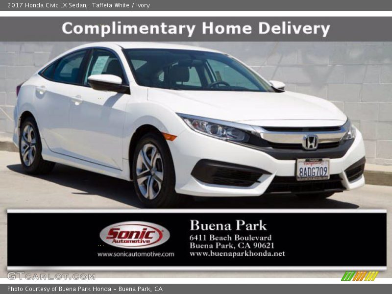 Taffeta White / Ivory 2017 Honda Civic LX Sedan