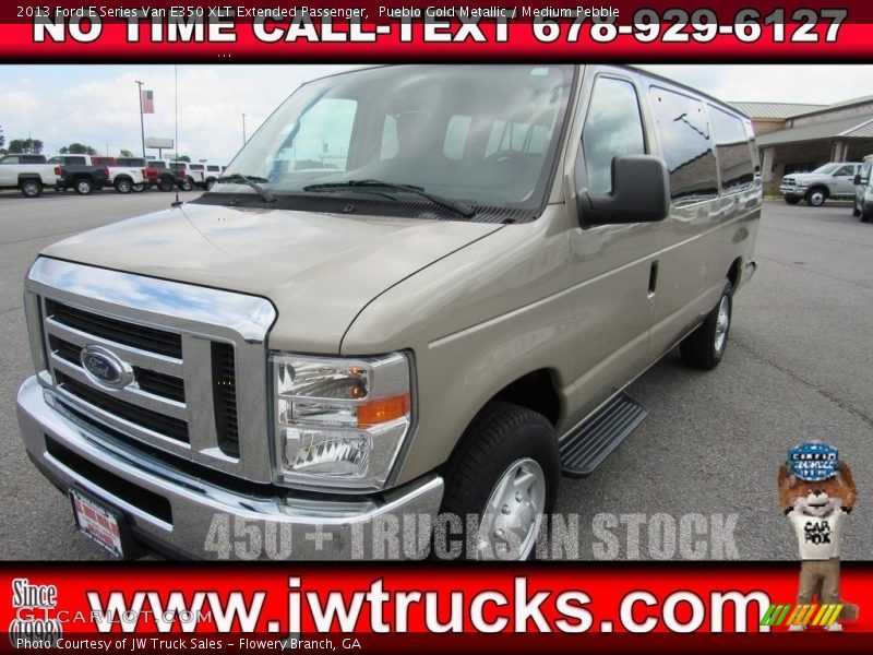 Pueblo Gold Metallic / Medium Pebble 2013 Ford E Series Van E350 XLT Extended Passenger