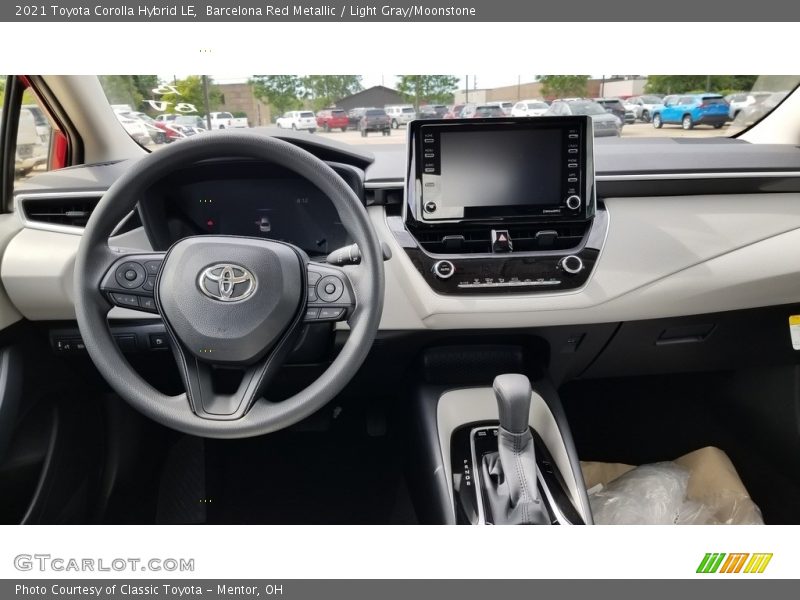 Dashboard of 2021 Corolla Hybrid LE