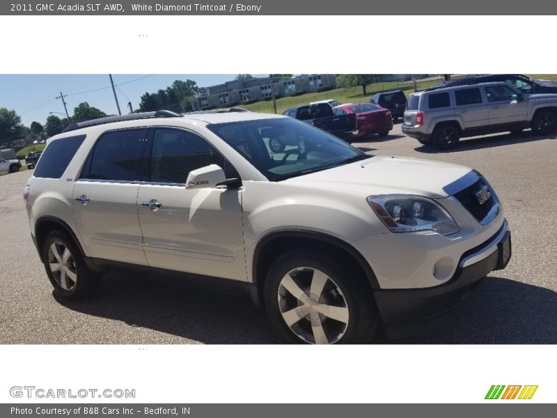 White Diamond Tintcoat / Ebony 2011 GMC Acadia SLT AWD