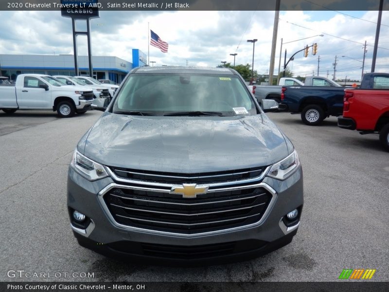 Satin Steel Metallic / Jet Black 2020 Chevrolet Traverse LT AWD