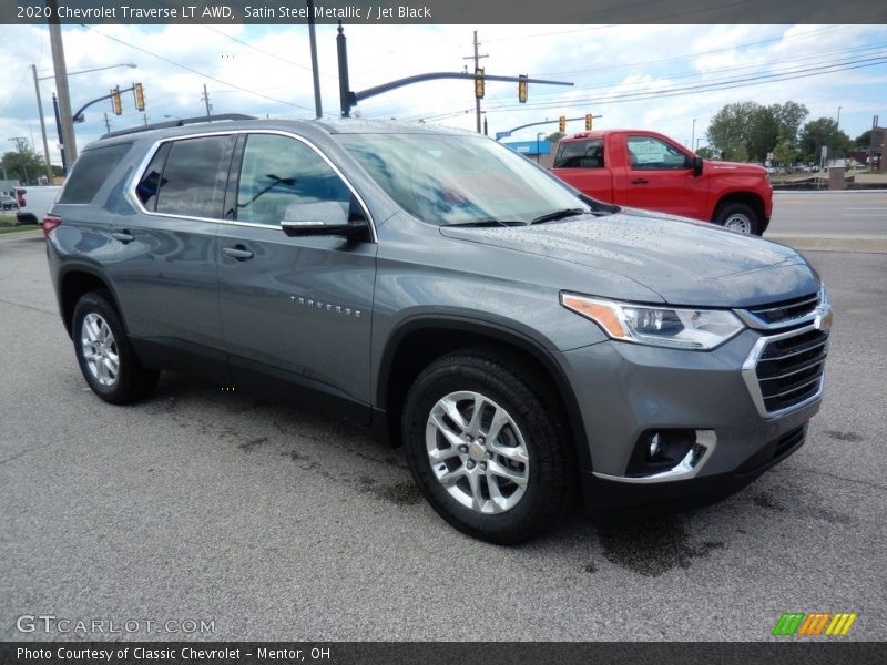 Satin Steel Metallic / Jet Black 2020 Chevrolet Traverse LT AWD