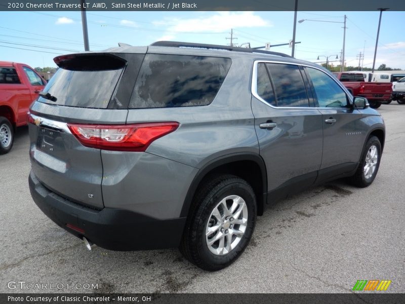 Satin Steel Metallic / Jet Black 2020 Chevrolet Traverse LT AWD