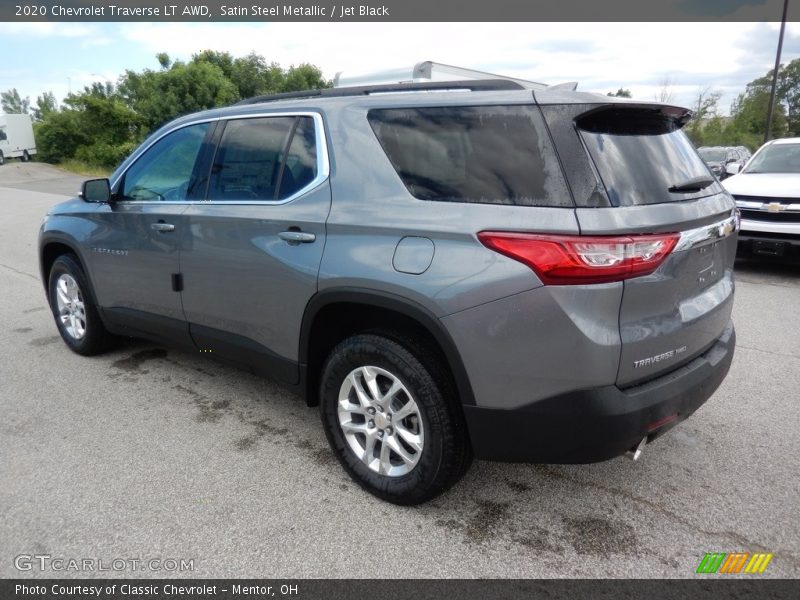 Satin Steel Metallic / Jet Black 2020 Chevrolet Traverse LT AWD