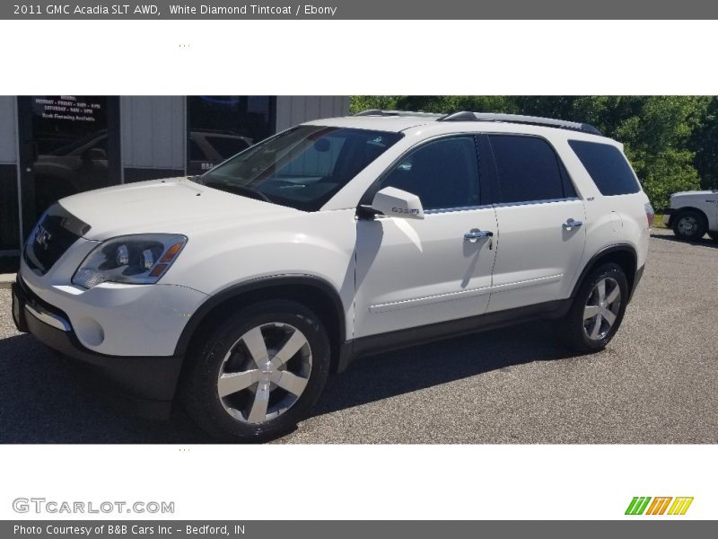 White Diamond Tintcoat / Ebony 2011 GMC Acadia SLT AWD