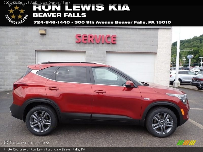 Mars Orange / Black 2021 Kia Seltos S AWD