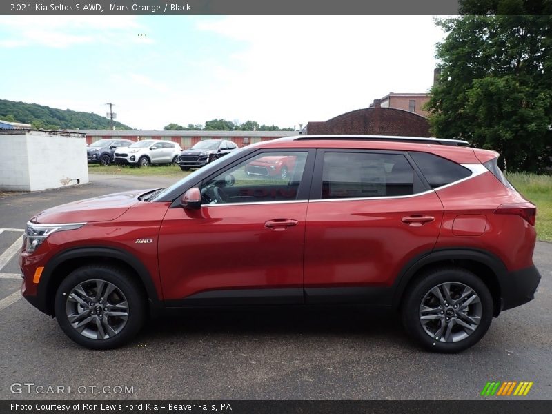 Mars Orange / Black 2021 Kia Seltos S AWD