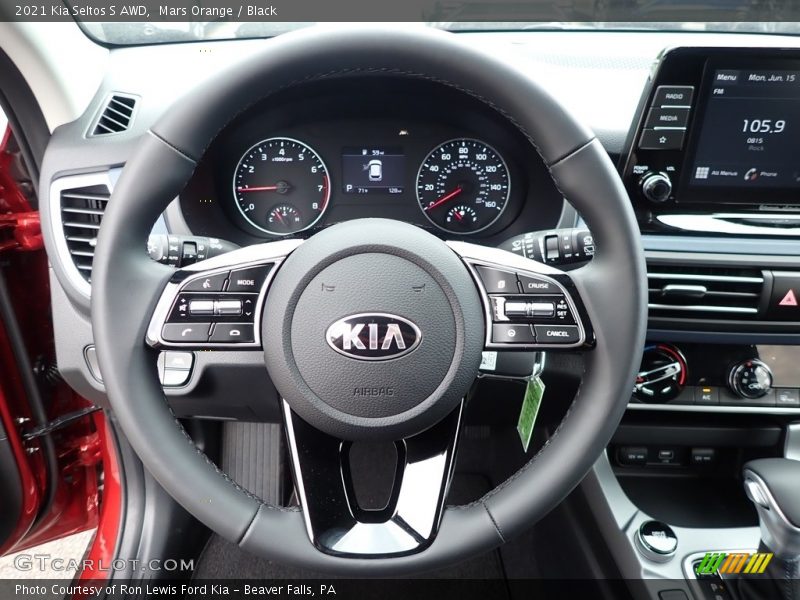 Mars Orange / Black 2021 Kia Seltos S AWD