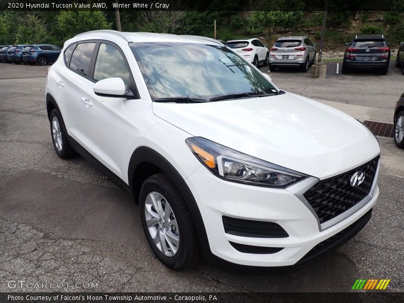 Winter White / Gray 2020 Hyundai Tucson Value AWD