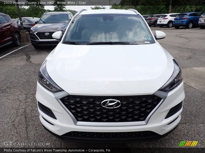 Winter White / Gray 2020 Hyundai Tucson Value AWD