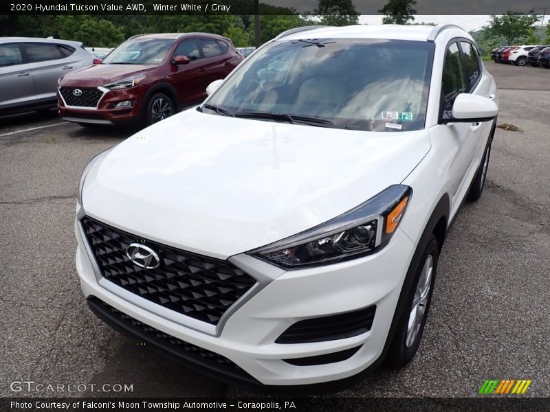 Winter White / Gray 2020 Hyundai Tucson Value AWD