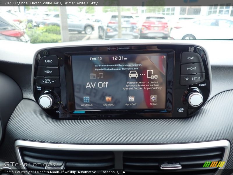 Winter White / Gray 2020 Hyundai Tucson Value AWD