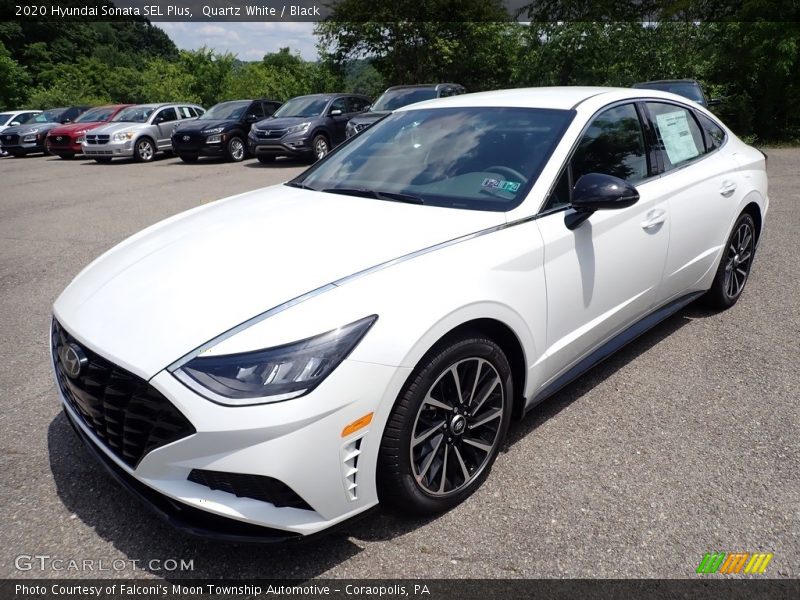 Quartz White / Black 2020 Hyundai Sonata SEL Plus