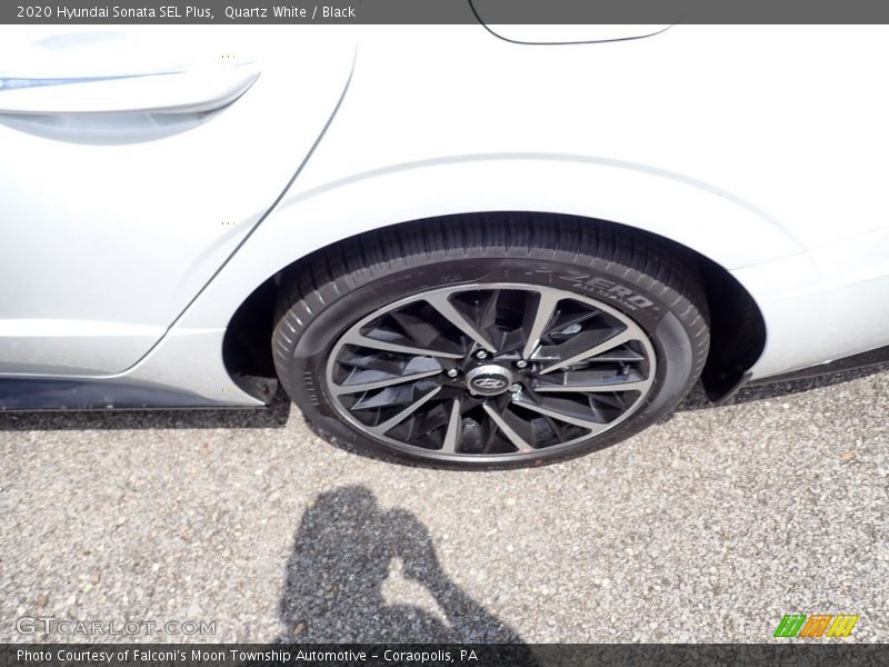 Quartz White / Black 2020 Hyundai Sonata SEL Plus