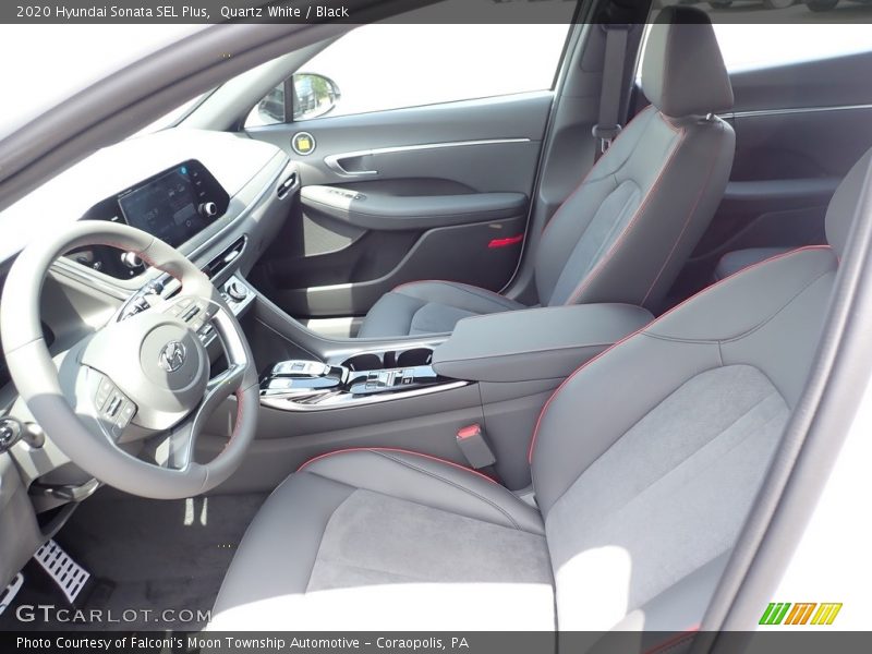 Quartz White / Black 2020 Hyundai Sonata SEL Plus