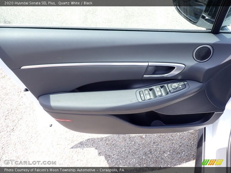 Quartz White / Black 2020 Hyundai Sonata SEL Plus