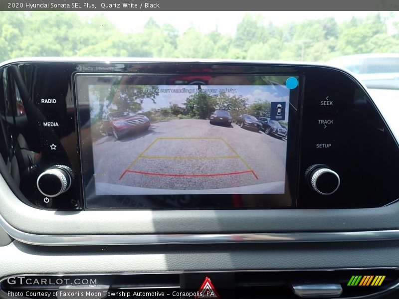 Quartz White / Black 2020 Hyundai Sonata SEL Plus