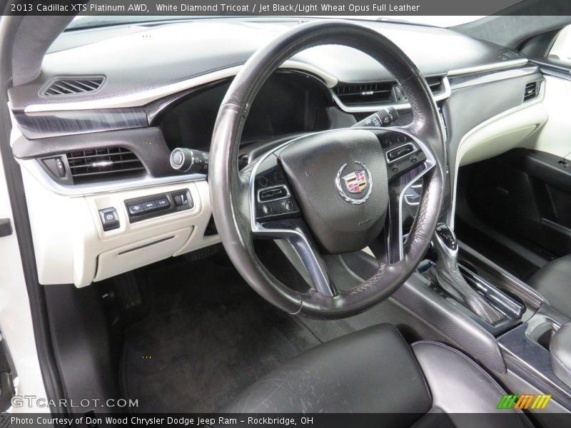 White Diamond Tricoat / Jet Black/Light Wheat Opus Full Leather 2013 Cadillac XTS Platinum AWD