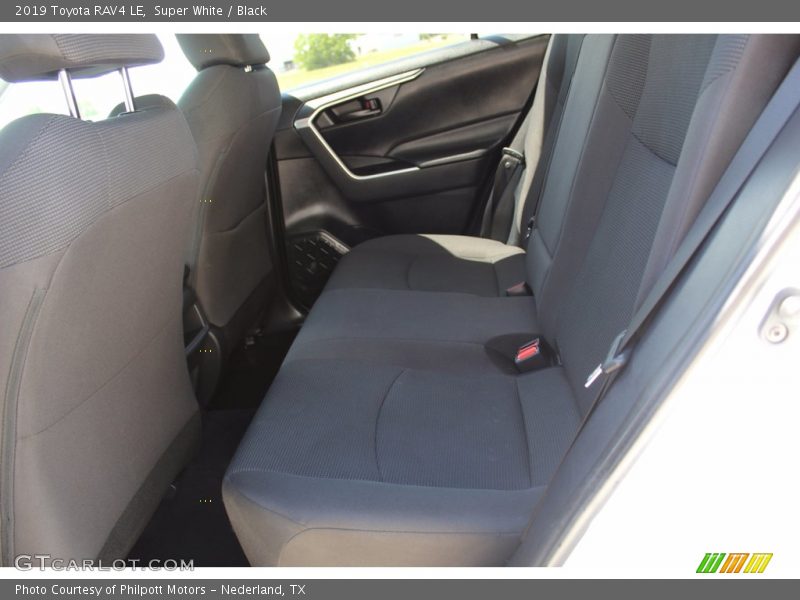 Super White / Black 2019 Toyota RAV4 LE