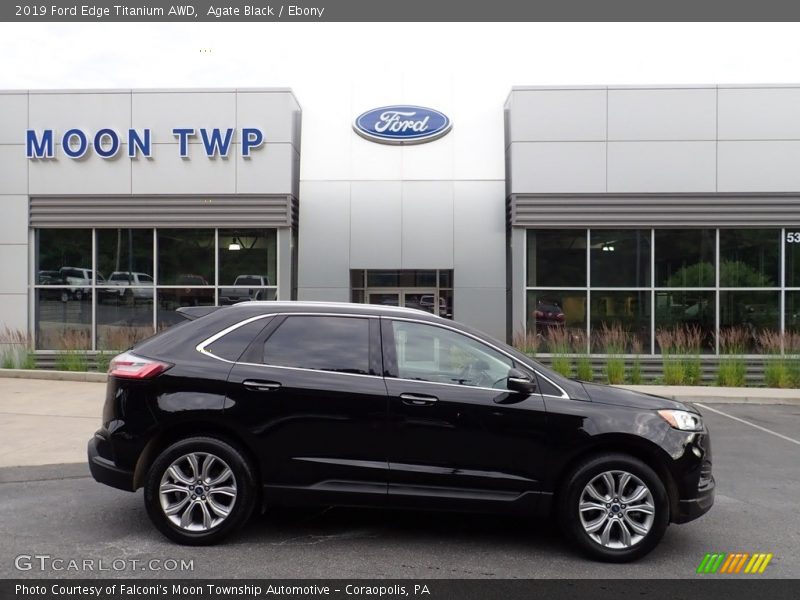Agate Black / Ebony 2019 Ford Edge Titanium AWD