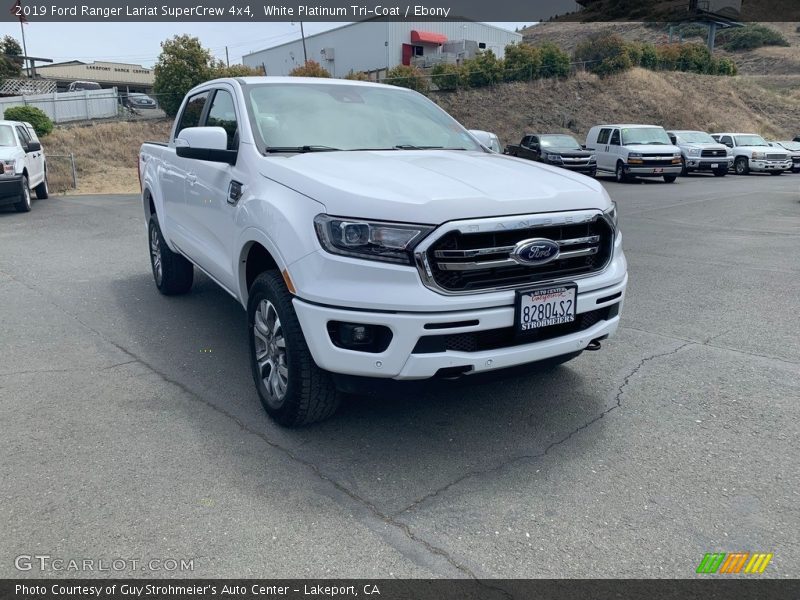 White Platinum Tri-Coat / Ebony 2019 Ford Ranger Lariat SuperCrew 4x4