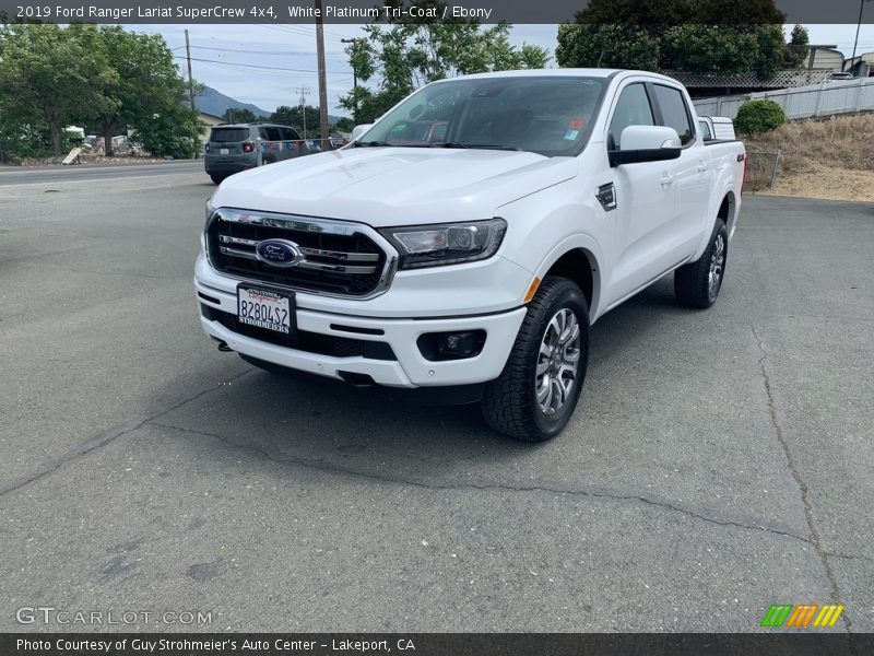 White Platinum Tri-Coat / Ebony 2019 Ford Ranger Lariat SuperCrew 4x4
