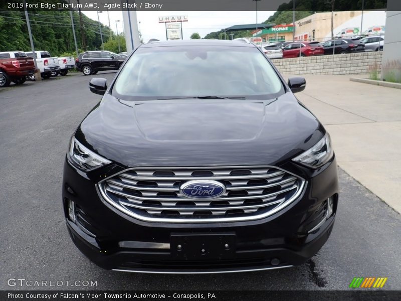 Agate Black / Ebony 2019 Ford Edge Titanium AWD