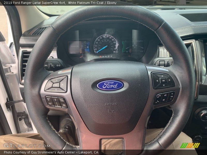 White Platinum Tri-Coat / Ebony 2019 Ford Ranger Lariat SuperCrew 4x4
