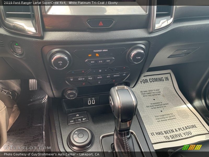 White Platinum Tri-Coat / Ebony 2019 Ford Ranger Lariat SuperCrew 4x4