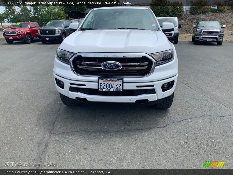 White Platinum Tri-Coat / Ebony 2019 Ford Ranger Lariat SuperCrew 4x4