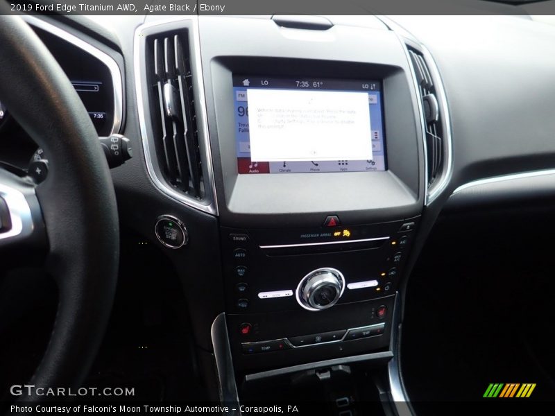 Agate Black / Ebony 2019 Ford Edge Titanium AWD