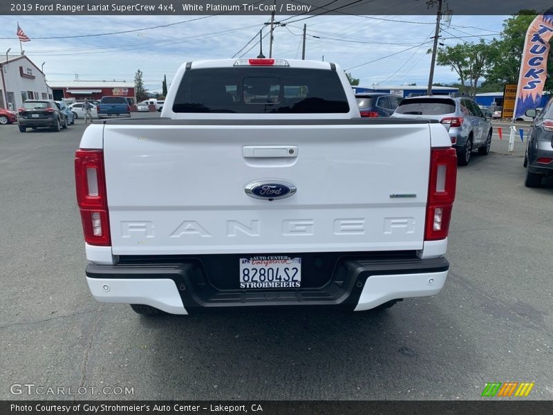 White Platinum Tri-Coat / Ebony 2019 Ford Ranger Lariat SuperCrew 4x4