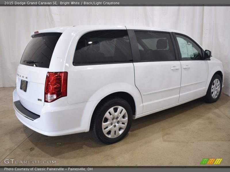 Bright White / Black/Light Graystone 2015 Dodge Grand Caravan SE
