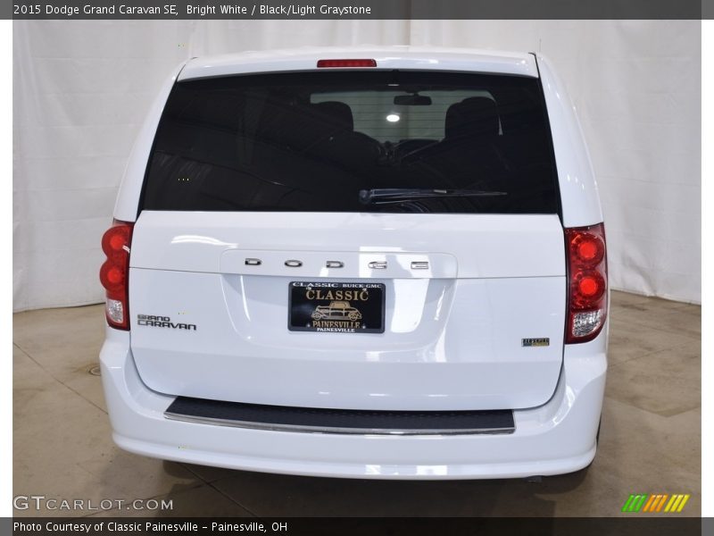 Bright White / Black/Light Graystone 2015 Dodge Grand Caravan SE