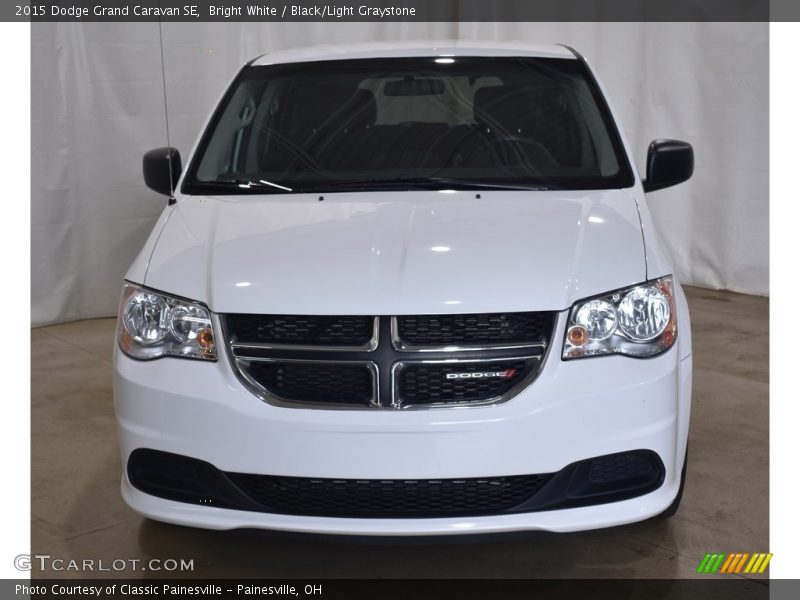 Bright White / Black/Light Graystone 2015 Dodge Grand Caravan SE