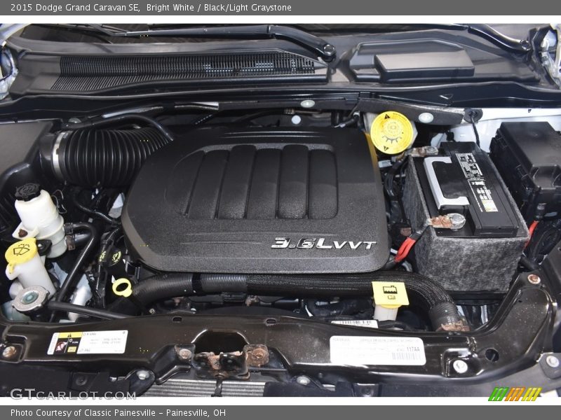 Bright White / Black/Light Graystone 2015 Dodge Grand Caravan SE