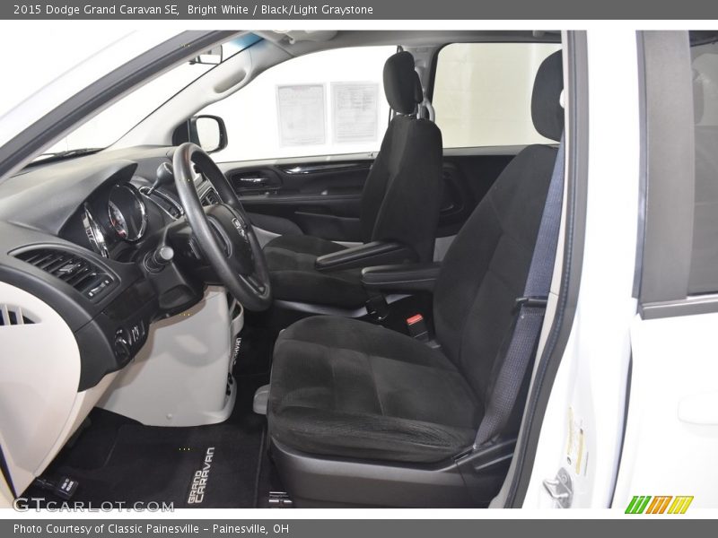 Bright White / Black/Light Graystone 2015 Dodge Grand Caravan SE