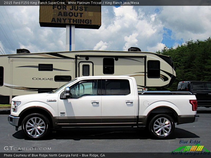 White Platinum Tricoat / King Ranch Java/Mesa 2015 Ford F150 King Ranch SuperCrew