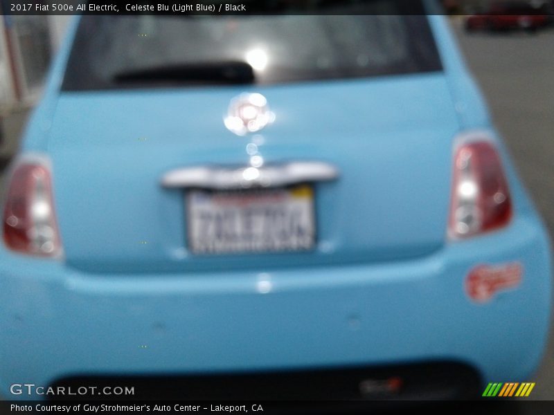 Celeste Blu (Light Blue) / Black 2017 Fiat 500e All Electric