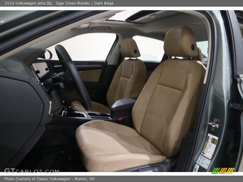 Sage Green Metallic / Dark Beige 2019 Volkswagen Jetta SEL